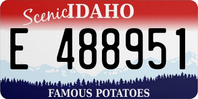 ID license plate E488951