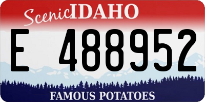 ID license plate E488952
