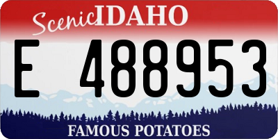 ID license plate E488953