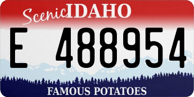 ID license plate E488954