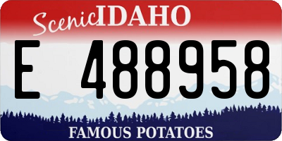 ID license plate E488958