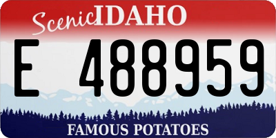 ID license plate E488959