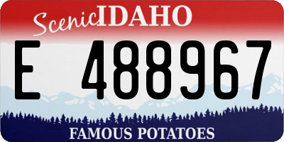 ID license plate E488967