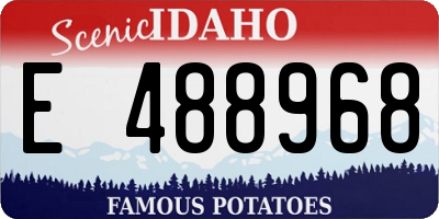 ID license plate E488968