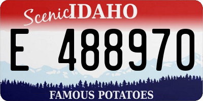 ID license plate E488970