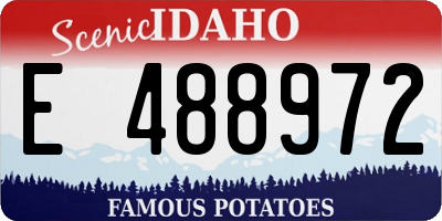ID license plate E488972