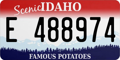 ID license plate E488974
