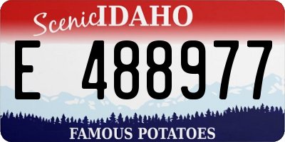 ID license plate E488977