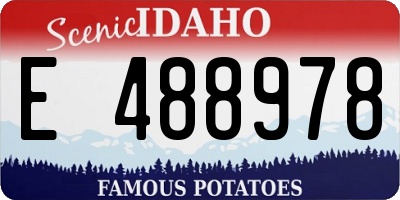 ID license plate E488978