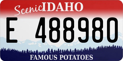 ID license plate E488980