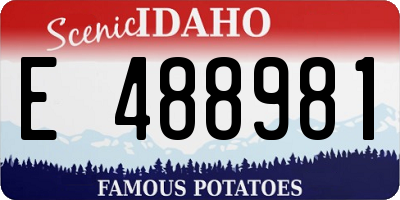 ID license plate E488981