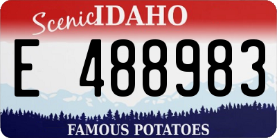 ID license plate E488983
