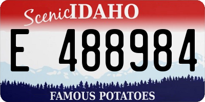 ID license plate E488984