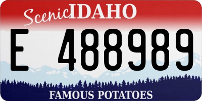 ID license plate E488989