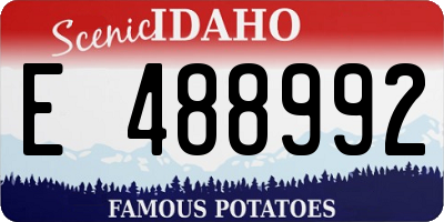 ID license plate E488992