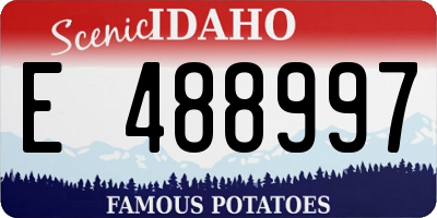 ID license plate E488997