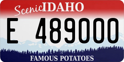 ID license plate E489000