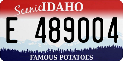 ID license plate E489004