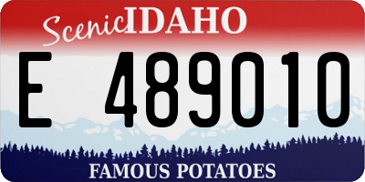 ID license plate E489010