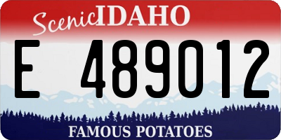 ID license plate E489012