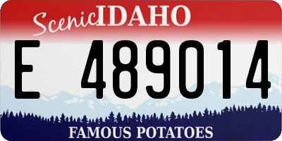 ID license plate E489014