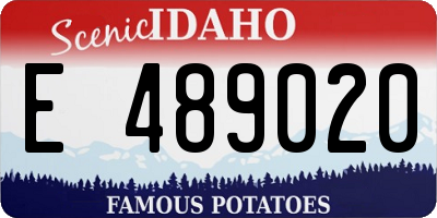 ID license plate E489020