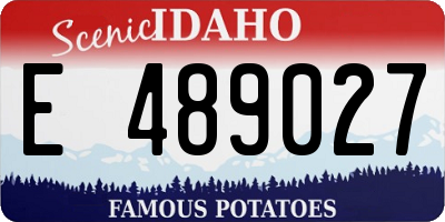ID license plate E489027