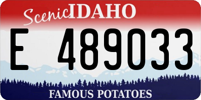ID license plate E489033