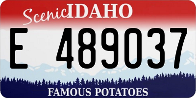 ID license plate E489037