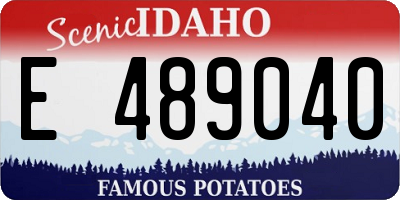 ID license plate E489040