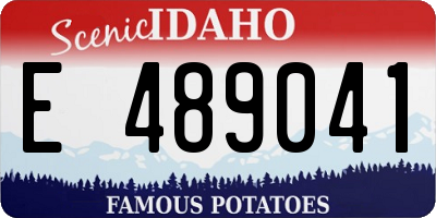 ID license plate E489041