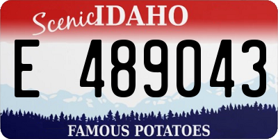 ID license plate E489043