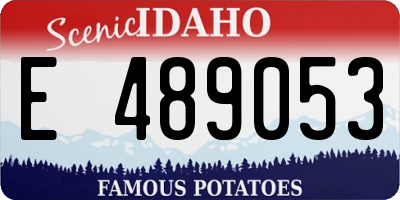ID license plate E489053