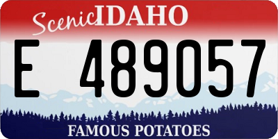 ID license plate E489057