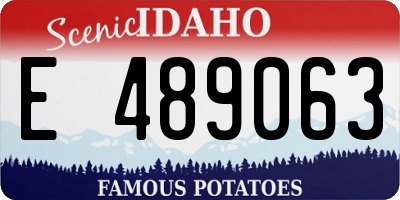 ID license plate E489063