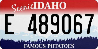 ID license plate E489067