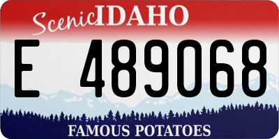 ID license plate E489068