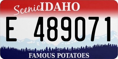 ID license plate E489071