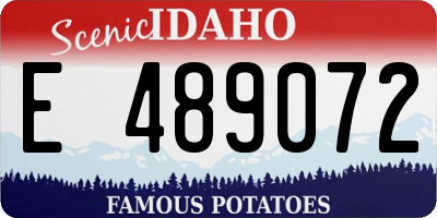 ID license plate E489072