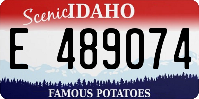 ID license plate E489074