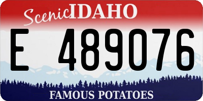 ID license plate E489076