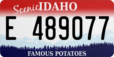 ID license plate E489077