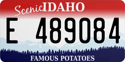 ID license plate E489084