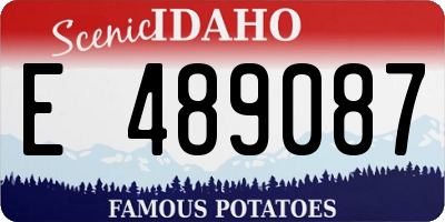 ID license plate E489087