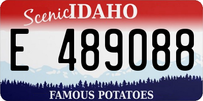 ID license plate E489088