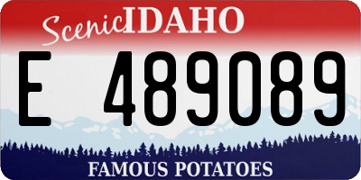 ID license plate E489089