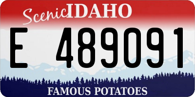 ID license plate E489091