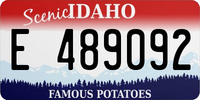 ID license plate E489092