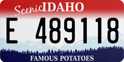 ID license plate E489118
