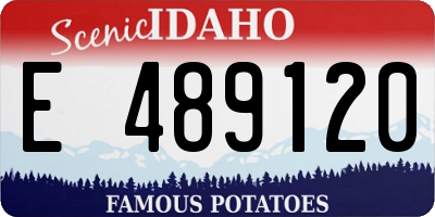 ID license plate E489120